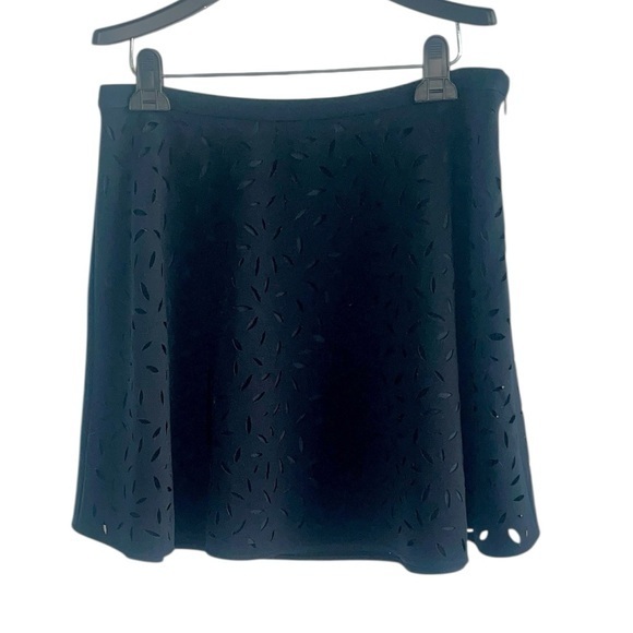 Banana Republic Dresses & Skirts - Banana Republic Navy Laser-cut Circle A-line Skirt Size 10